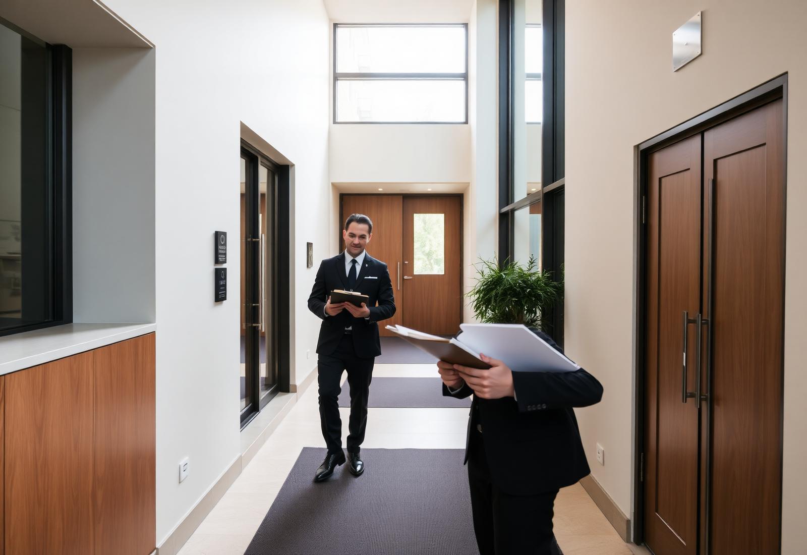 Concierge en intervention dans un immeuble